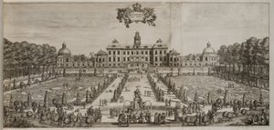 Drottningholm slott og hage sett fra sør av Willem Swidde