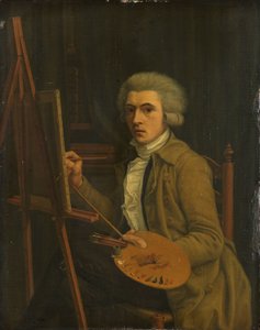 Portrett av en maler, sannsynligvis kunstneren selv av Willem Uppink