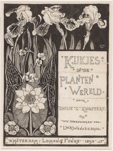 Banddesign for: Knappert, Emilie C., Views into the Plant World, 1893 av Ludwig Willem Reymert Wenckebach