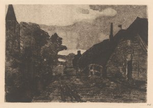 Bygdevei i Diepenheim av Willem Witsen (signed by artist)