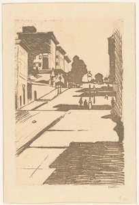 Utsikt over Maison Street og Fairmont Hotel i San Francisco av Willem Witsen (signed by artist)