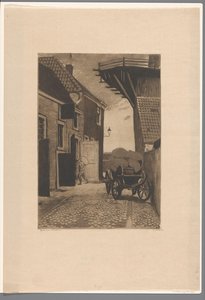 Utsikt over Molensteeg i Wijk bij Duurstede av Willem Witsen (signed by artist)