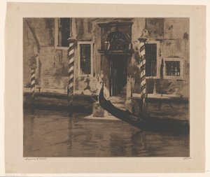 Gondol på Canal Grande i Venezia Patrician House i Venezia (tittel på objekt)