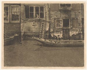 Bakfasader av Voorstraat 463, 465 og 467 i Dordrecht av Willem Arnoldus Witsen