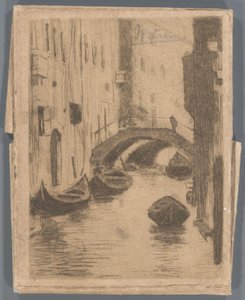 Bro over Rio di San Toma, Venezia av Willem Arnoldus Witsen