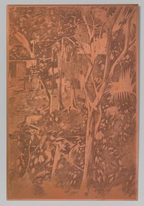 Ansicht in der Kampong, Buitenzorg av Willem Witsen