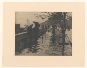 Utsikt over Victoria Embankment i London av Willem Arnoldus Witsen