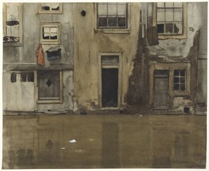 Hus på en kanal av Willem Arnoldus Witsen