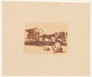 Hukfigur og en sado i Buitenzorg av Willem Arnoldus Witsen