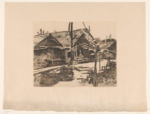 Pisang-tre i en kampong i Buitenzorg av Willem Arnoldus Witsen