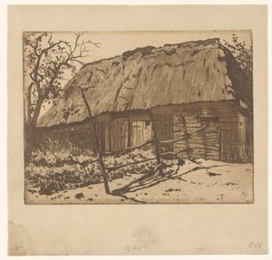 Låve med gjerde i Brabant av Willem Arnoldus Witsen