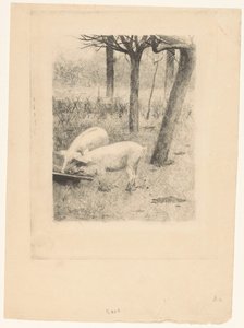 To griser ved et trau av Willem Arnoldus Witsen