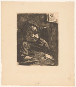 Sittende barn med en lur av Willem Arnoldus Witsen