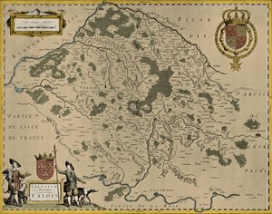 Kart over Valois av Willem and Joan (1596 1673) Blaeu