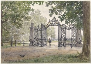 Den monumentale porten til Vreedenhoff i Nieuwersluis aan de Vecht