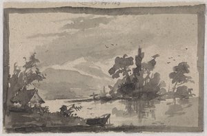 Elvelandskap av Willem de Famars Testas