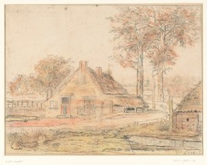 Gård i et landskap av Willem de Zwart