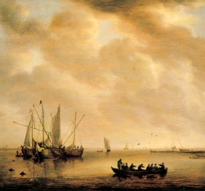 "Sjølandskap". Maleri av Willem van Diest (1610-1673) av Willem van Diest
