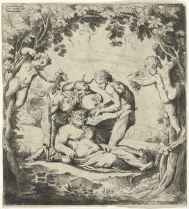 Drikker Bacchus av Willem van Haecht (II)