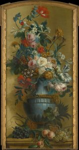 Blomster i en blå vase, 1700-tallet.