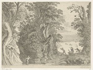 Landskap med et væpnet ran av Willem van Nieulandt (II)
