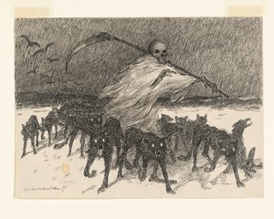 Honger (original tittel på objekt) av Willem van Schaik (signed by artist)