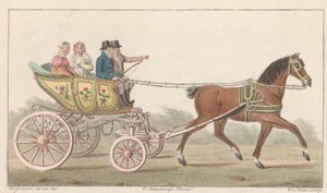 Zaan lekevogn, 1824 En Noord-Hollandsch Speelwagen aan de Zaan / Voiture de plaisance, dite Speelwagen au Zaan (tittel på objekt)
