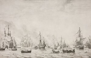 Battle of the Downs The Battle of the Downs mot den spanske armadaen, 21. oktober 1639