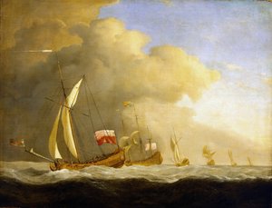 Gruppe av britiske kongelige yachter på sjøen
