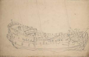Portrett av en engelsk femterangsarbeider, ca. 1675 (grafitt)