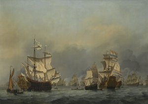 De fire dagers kamp, ca. 1670 av Willem van de Velde the Younger