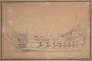 «Lekeprisen», ca. 1689 (grafitt, gråvasket)