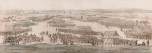 En storslått anmeldelse av Hounslow Heath av Willem van de the Elder Velde