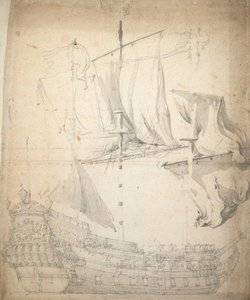 Portrett av #39;Kampveere#39; (), ca. 1664 (offset, grafitt, gråvasket)