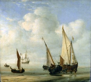 Stille hav. ca. 1650 (olje på lerret lagt på panel)