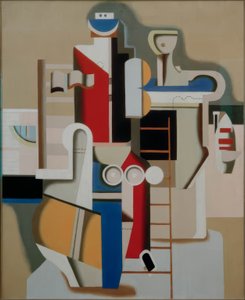 Schwimmer an der Leiter