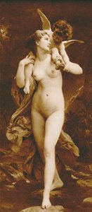 Ungdom og kjærlighet (fotogravure) av William Adolphe (after) Bouguereau