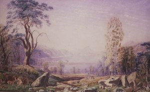 Loch Garry, Invernesshire, høsten 1856 av Joseph Mallord William Turner