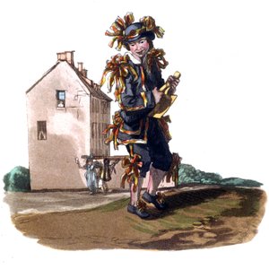 Skorsteinsfeierens gutt i 1. mai-kjole, ca. 1820 (gravering) av William (after) Alexander