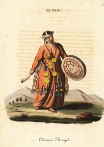 Kvinnelig tryllekunstner eller sjaman, mongolske folk