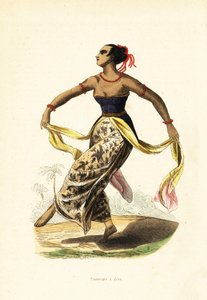 Ronggeng eller rongging, dansende jente fra Java, Indonesia