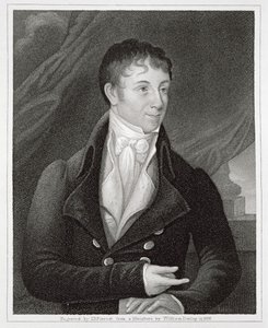Portrett av Charles Brockden Brown (1771-1810), gravert av John B. Forrest (1814-70) (gravering) av William (after) Dunlap