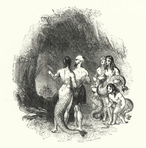 'Abd-Allah av landet i huset til 'Abd-Allah av havet (gravering) av William (after) Harvey