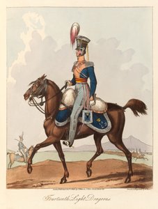 ‘Fjorteenth Light Dragoons’ (akvatint, farget)