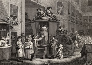 Country Inn Yard, gravert av Timothy Engleheart (1803-79) fra 