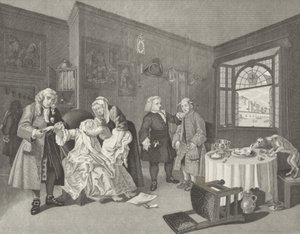 Ekteskap a la Mode av William (after) Hogarth