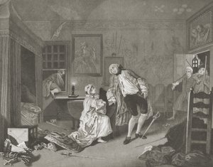 Ekteskap a la Mode av William (after) Hogarth