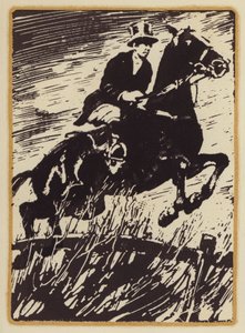 Illustrasjon for Memoirs of a Fox-Hunting Man av Siegfried Sassoon (tresnitt) av William (after) Nicholson