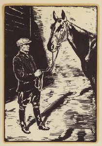 Illustrasjon for Memoirs of a Fox-Hunting Man av Siegfried Sassoon (tresnitt) av William (after) Nicholson