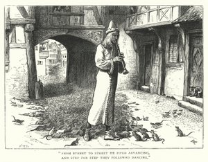 The Pied Piper of Hamelin (gravering)